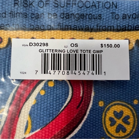 Brighton Glittering Love 2024 Holiday Tote $150 Jewel Colors NEW. 878 - Picture 5 of 5